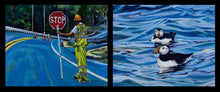 Load image into Gallery viewer, Route Four and Puffins Diptych #9816, #9817
